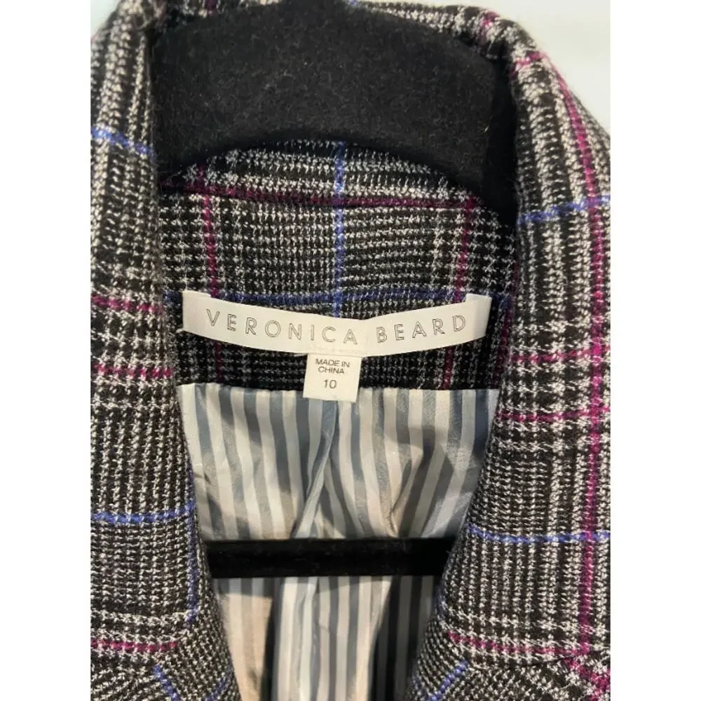 Veronica Beard Brock Glen Plaid Dickey Blazer size 10